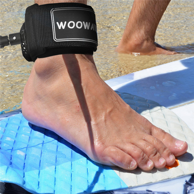 TPU 10ft Surfboard Surf Leash avec le logo en caoutchouc / logo en soie 0,16-0,4 kg