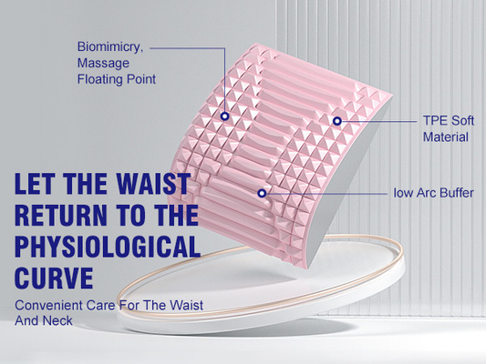 Coussin de soutien de yoga OEM rose multifonctionnel pour la traction lombaire et le soulagement des maux de dos