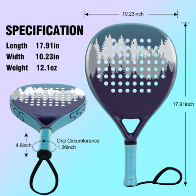 Logo OEM en fibre de carbone Eva Core Raquette de padel de tennis Raquette de padel OEM par WOOWAVE