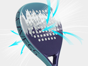 12Raquettes de tennis à padel en fibre de carbone avec EVA Memory Flex Foam Core et poignée en mousse