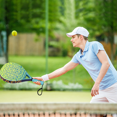 12Raquettes de tennis à padel en fibre de carbone avec EVA Memory Flex Foam Core et poignée en mousse