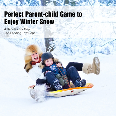 Traîneau à neige XPE EPS HDPE pour enfants unisexe pour adultes Logo personnalisable 2 poignées et corde à tirer