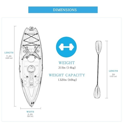Kayak Pesca Canoë Kayak Canoë Bateau de pêche Amusement Loisirs avec des caractéristiques standard