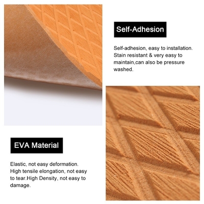 WOOWAVE 4 Pack Pad de traction antidérapant EVA Pads en mousse antidérapant Tapis d'adhérence avec adhésif brun 3M