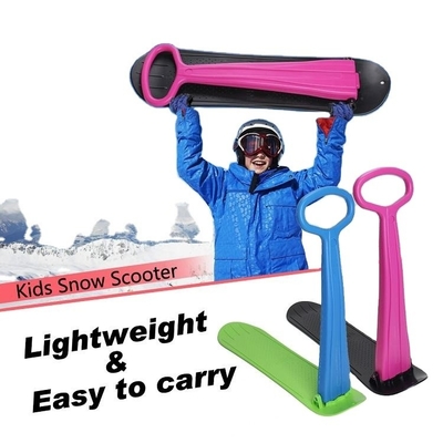 Scooter de neige de 92 cm de longueur pour enfants Traîneau de ski en plastique durable Scooter pliable