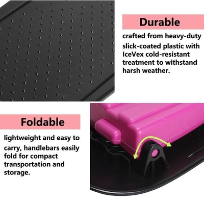 Scooter de neige de 92 cm de longueur pour enfants Traîneau de ski en plastique durable Scooter pliable
