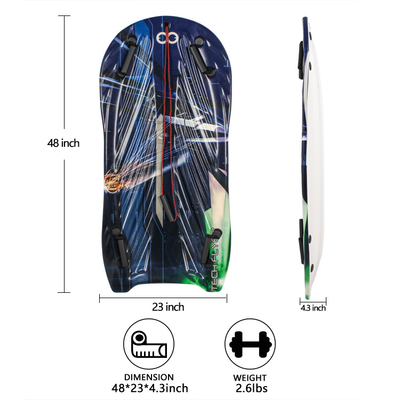 Snowboard pour enfants avec poignée et corde bleu mousse plastique traîneau de neige à vendre en hiver chaud