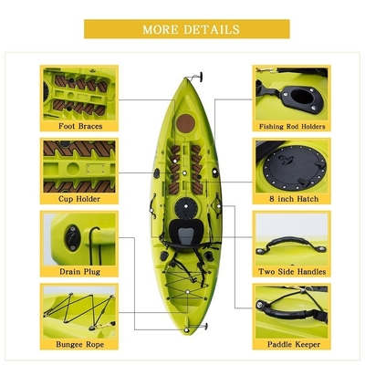 Maximisez votre expérience en mer avec le kayak de pêche de course à une pièce de 270*78*40 cm