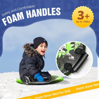 Ski super léger en mousse Woowave de 21 pouces avec noyau PE et 2 poignées molles douces
