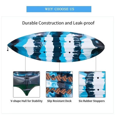 Unisexe Woowave Paddle de kayak en plastique à un seul siège pour la pêche et le canoë