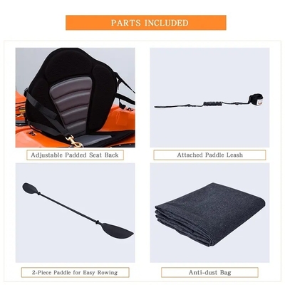 270*78*40cm HDPE plastique transparent Canoë/Kayak pour les sports nautiques et la pêche en mer