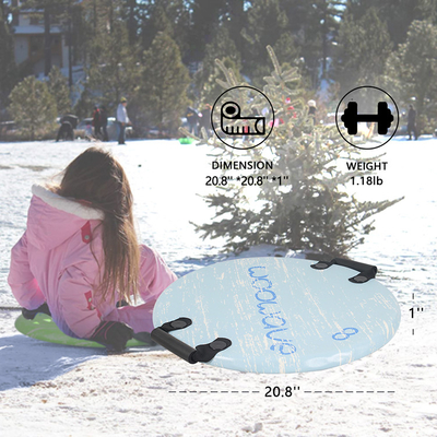 Green PE Foam Core Snowboard rond de 21 pouces pour les enfants en hiver
