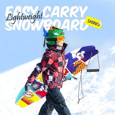 Scooter de snowboard de 41.7 pouces avec corde et poignée