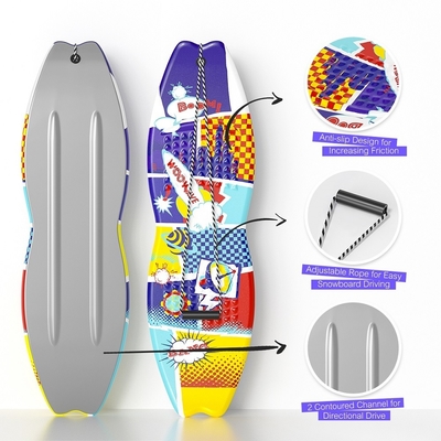 Scooter de snowboard de 41.7 pouces avec corde et poignée