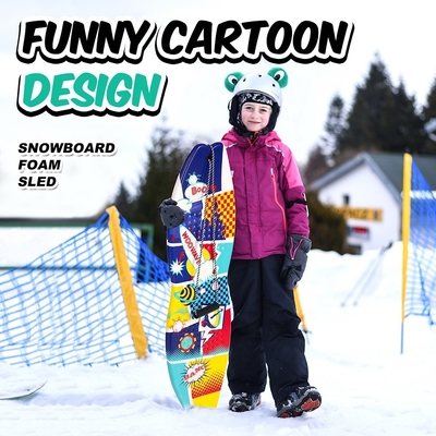 Saison de neige d'hiver tirant la neige planche de neige en plastique durable simple traîneau de neige pour le plaisir des enfants