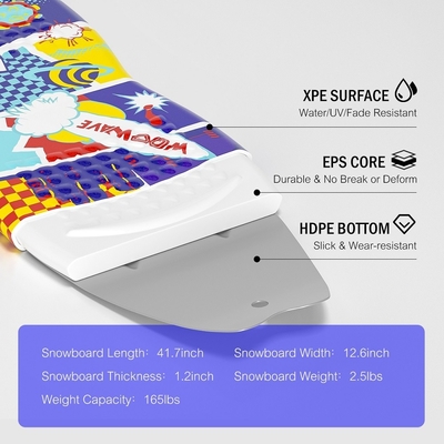 Saison de neige d'hiver tirant la neige planche de neige en plastique durable simple traîneau de neige pour le plaisir des enfants