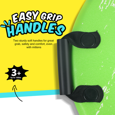 Sled en mousse douce en forme ronde 21 pouces skis scooters pour enfants traîneaux de neige pour enfants snowboard