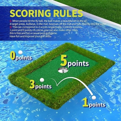 Transformez votre piscine en un terrain de golf avec Woowave EVA Floating Green Mat