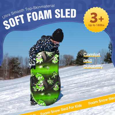 Traîneau à neige avec poignée et couleur personnalisée facile à transporter HDPE fond 36 pouces PE Foam Core