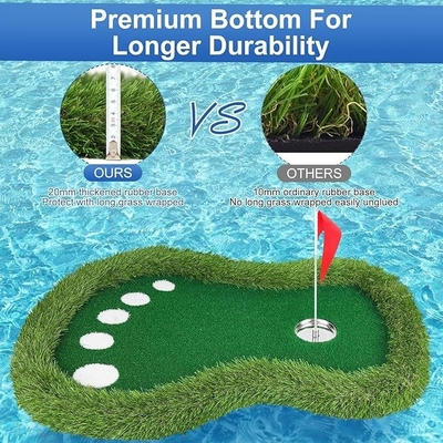 Tapis de golf d'entraînement pour les sports nautiques avec conception flottante et sérigraphie
