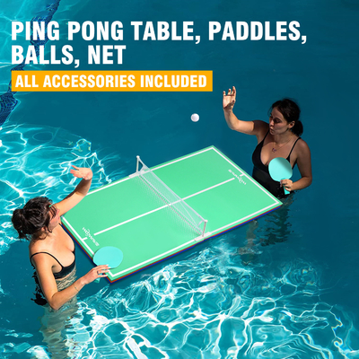 OEM Logo 2024 Water Play Game Set Float EVA Tables de ping-pong Tennis pour le plaisir de la piscine extérieure