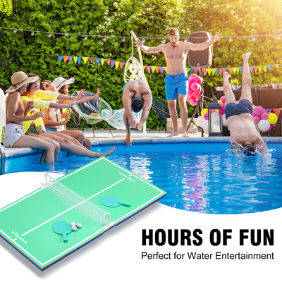 OEM Logo 2024 Water Play Game Set Float EVA Tables de ping-pong Tennis pour le plaisir de la piscine extérieure