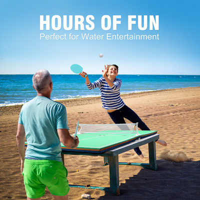 OEM Logo 2024 Water Play Game Set Float EVA Tables de ping-pong Tennis pour le plaisir de la piscine extérieure