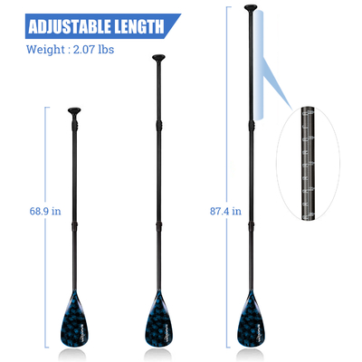 175-222cm Paddle de longueur réglable pour WOOWAVE Paddle debout
