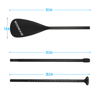 Paddle à soupe gonflable en aluminium Woowave à 3 pièces, légère et réglable