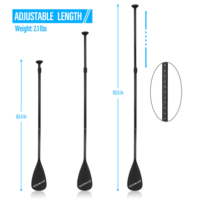 Paddle à soupe gonflable en aluminium Woowave à 3 pièces, légère et réglable
