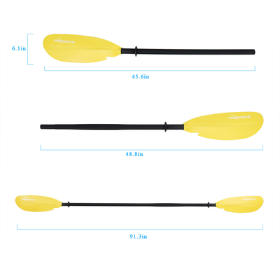 Woowave personnaliser 3 pièces réglable en aluminium gonflable soupe paddle pour les paddles de kayak