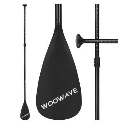 2.1lbs Woowave 3 pièces SUP Paddle Board Boat Carbon Fiber Paddle Oar pour la pêche Kayak