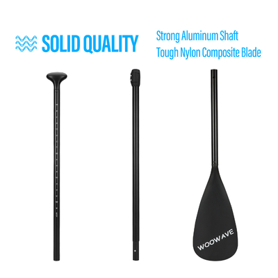 2.1lbs Woowave 3 pièces SUP Paddle Board Boat Carbon Fiber Paddle Oar pour la pêche Kayak