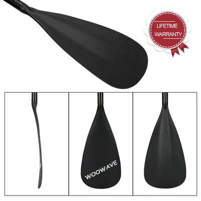 2.1lbs Woowave 3 pièces SUP Paddle Board Boat Carbon Fiber Paddle Oar pour la pêche Kayak