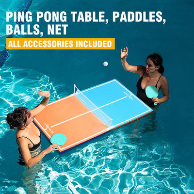 56' Table de ping-pong flottante Jeu de piscine Plateau flottant avec pagaie et balle