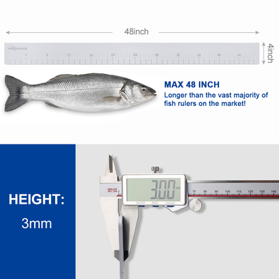 La pêche à la ligne manuelle WOOWAVE EVA Ruler de poisson mousse à roulement adhésif de poisson mesurant pour l'océan