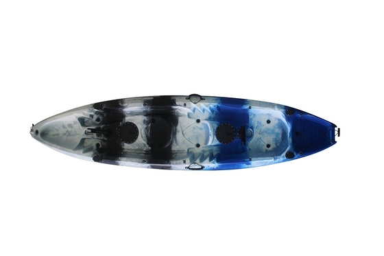 Woowave 2 personnes Kayak de pêche HDPE Asseyez-vous sur le dessus Kayak Canoë 370*87*33cm Taille du paquet