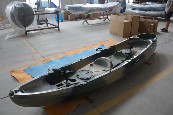 Capacité de chargement 300 kg/661 lb Armée vert Tandem Kayak pour les lacs Les rivières Pêche Woowave