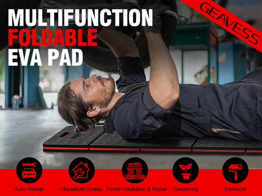 Tapis de voiture EVA antidérapant épais pour genoux coussin pliable pour le jardin noir