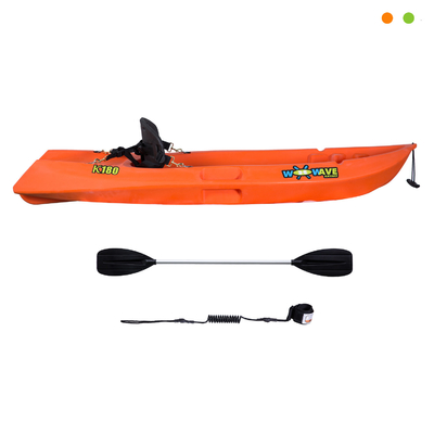1.8M Canoë pour enfants Assis sur le dessus Kayak Canoë de pêche Kayak avec accessoires par WOOWAVE