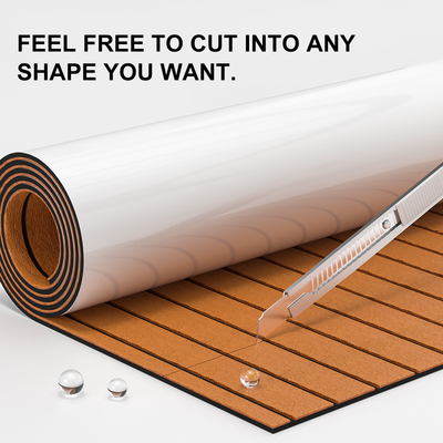Feuilles de mousse EVA unisexe de 6 mm ou personnalisées pour le plancher de yacht, de kayak et de bateau de pêche