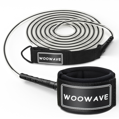 Logo de couleur personnalisée Paddle Board Leash Woowave Double Swivels TPU Ankle Leashes SUP Surf