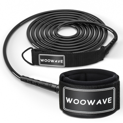 Occasion Lakes Rivers Leash de planche de surf avec logo personnalisé et Woowave Double Swivels