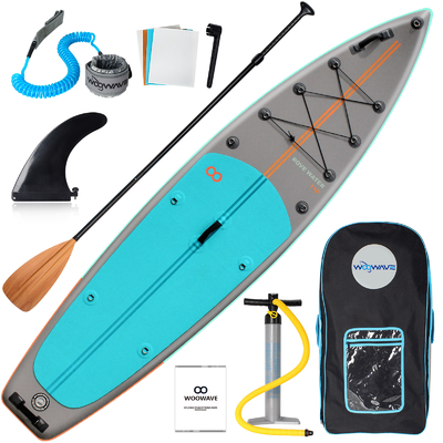 Bodyboard léger 11'6 &quot;X31'5&quot; X6 &quot;avec laisse de surf et planche de pagaie couleur personnalisée