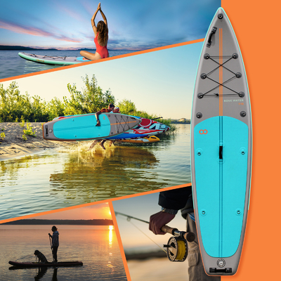 11'6&quot; x 31'5&quot; x 6&quot; planche gonflable debout à pagaie pour les lacs rivières Ultra conception stable