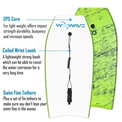 Bodyboard de surf pour enfants avec laisse hauteur 4'5'7' 120cm-170cm Design personnalisé