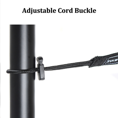 Logo en caoutchouc Woowave Multicolore Kayak de pêche Paddle Leash avec corde enroulée 61,42 pouces