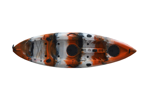 2.7M Canoë pour une seule personne Kayak de pêche Kayaks avec une capacité de charge de 130 kg / 287 lbs