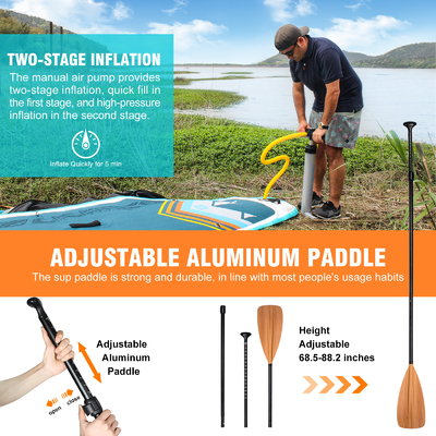 Lacs rivières Occasion Woowave Paddle gonflable SUP Board avec accessoires Sup Leash