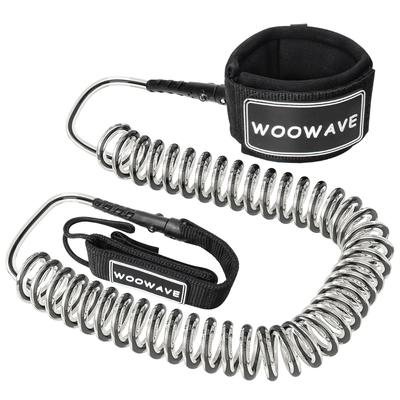 10FT Woowave personnaliser SUP Panneau de laisse de cheville Surf Corde à jambe Verte Corde droite Jaune